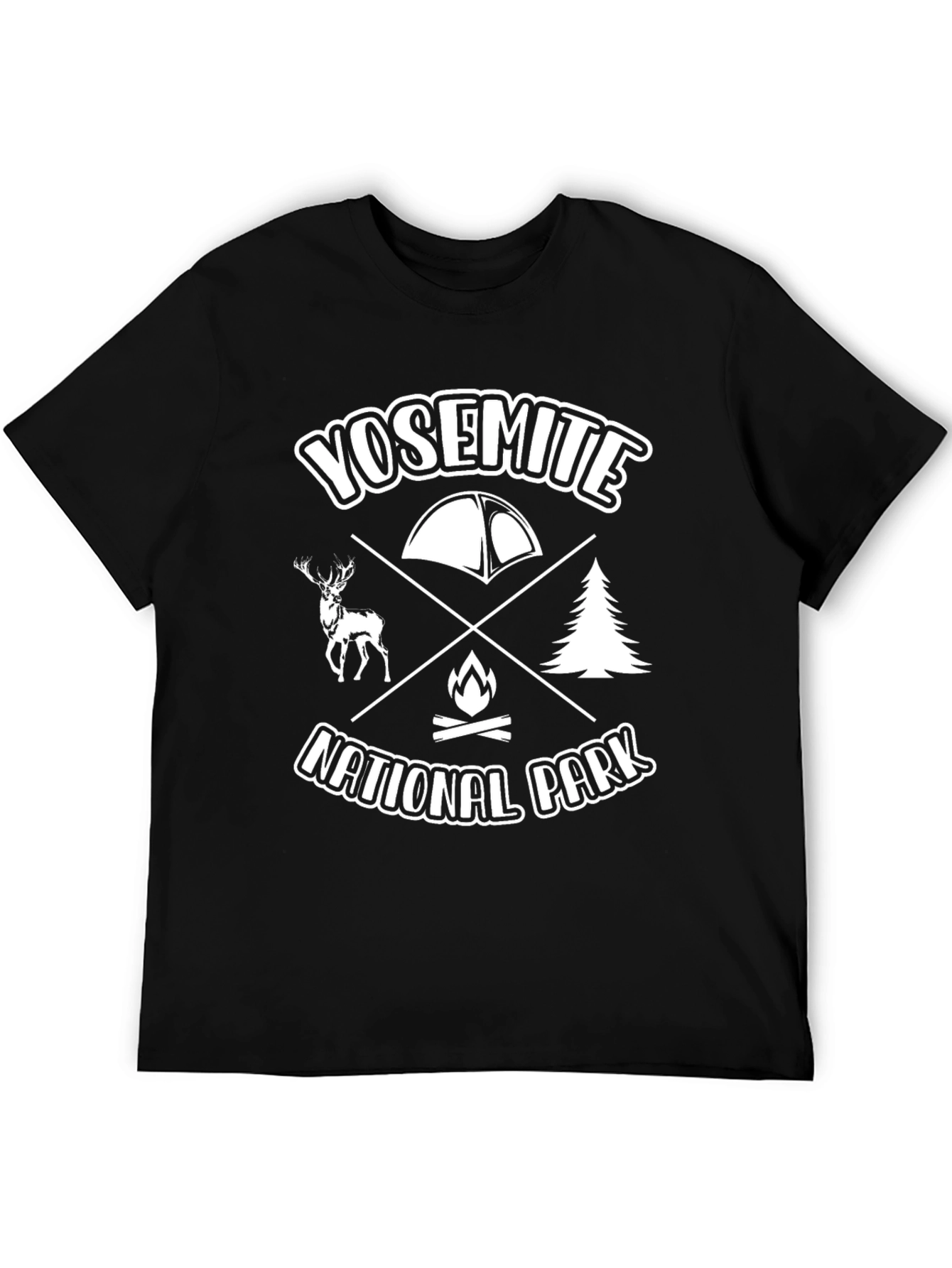 Yosemite National Park Black Graphic T-Shirt