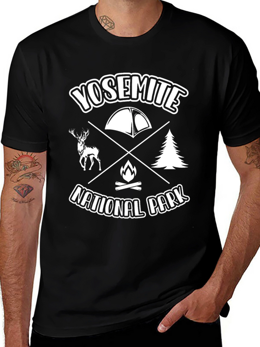 Yosemite National Park Black Graphic T-Shirt