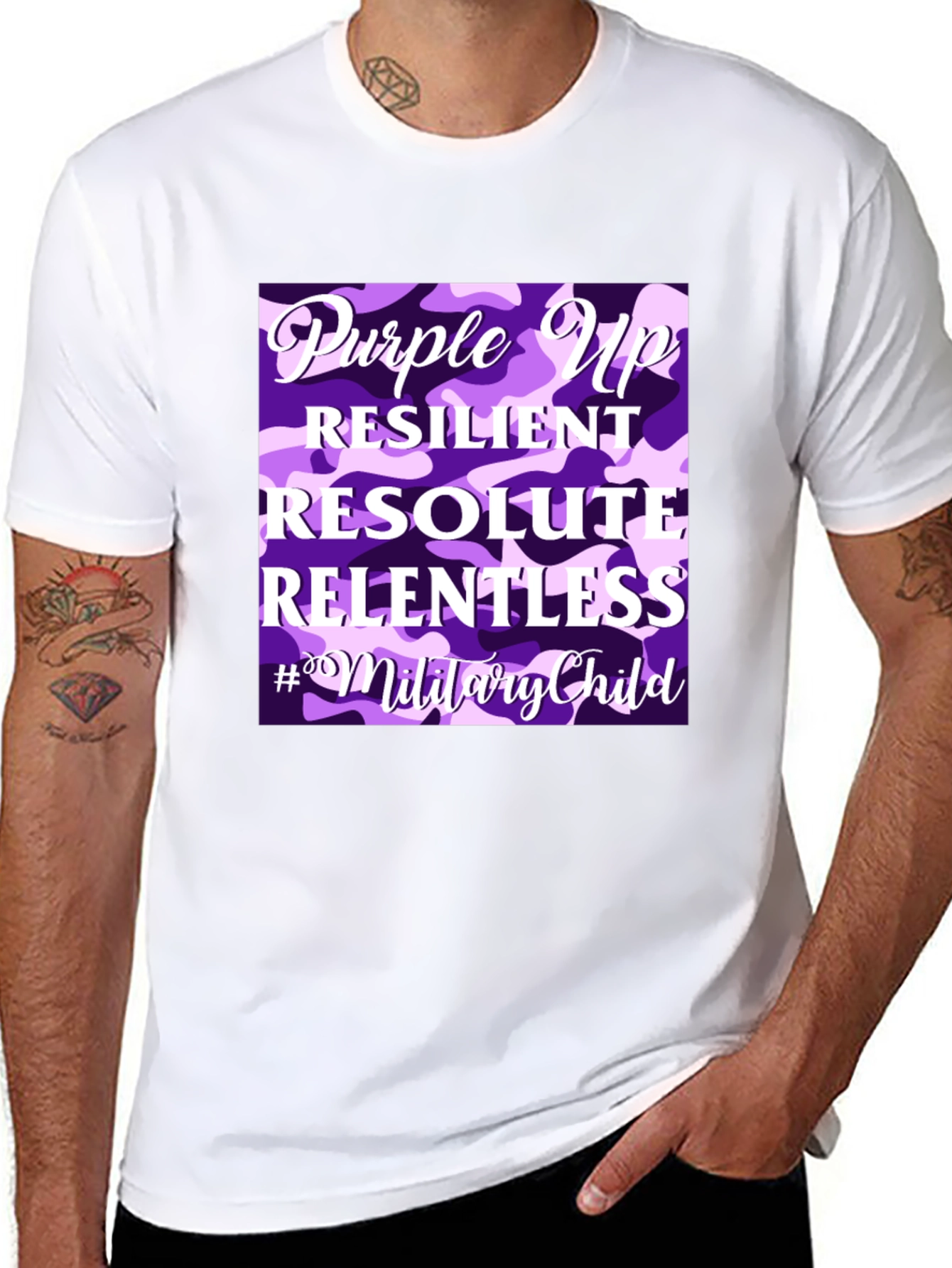 Purple Up Military Child T-Shirt