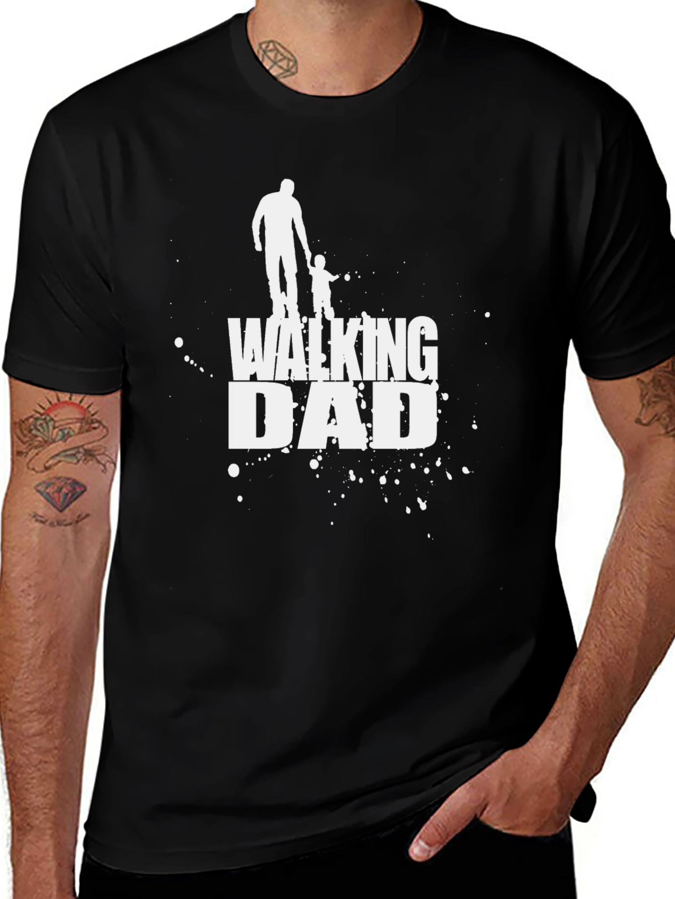 Walking Dad Graphic Tee - Black