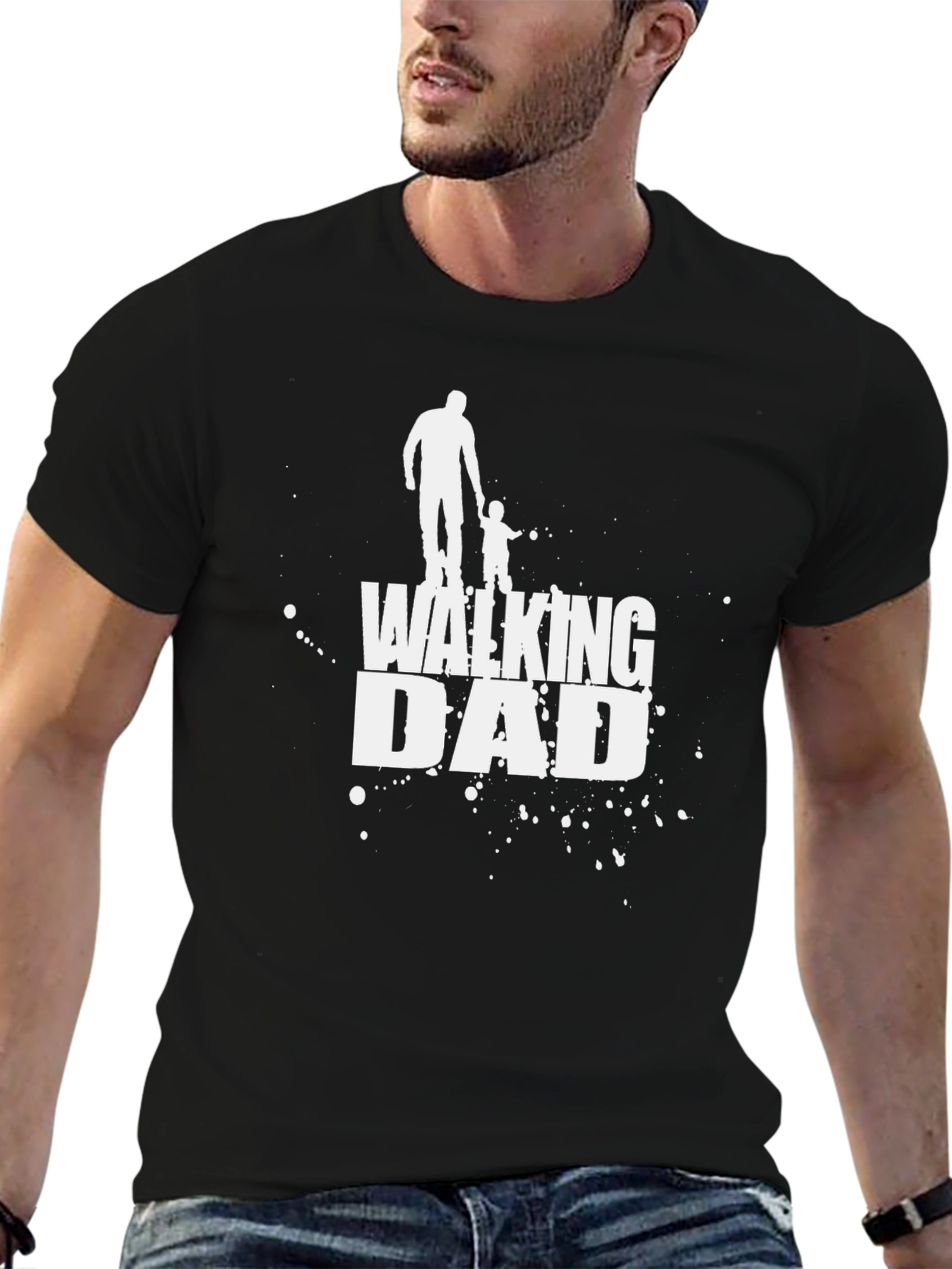 Walking Dad Graphic Tee - Black