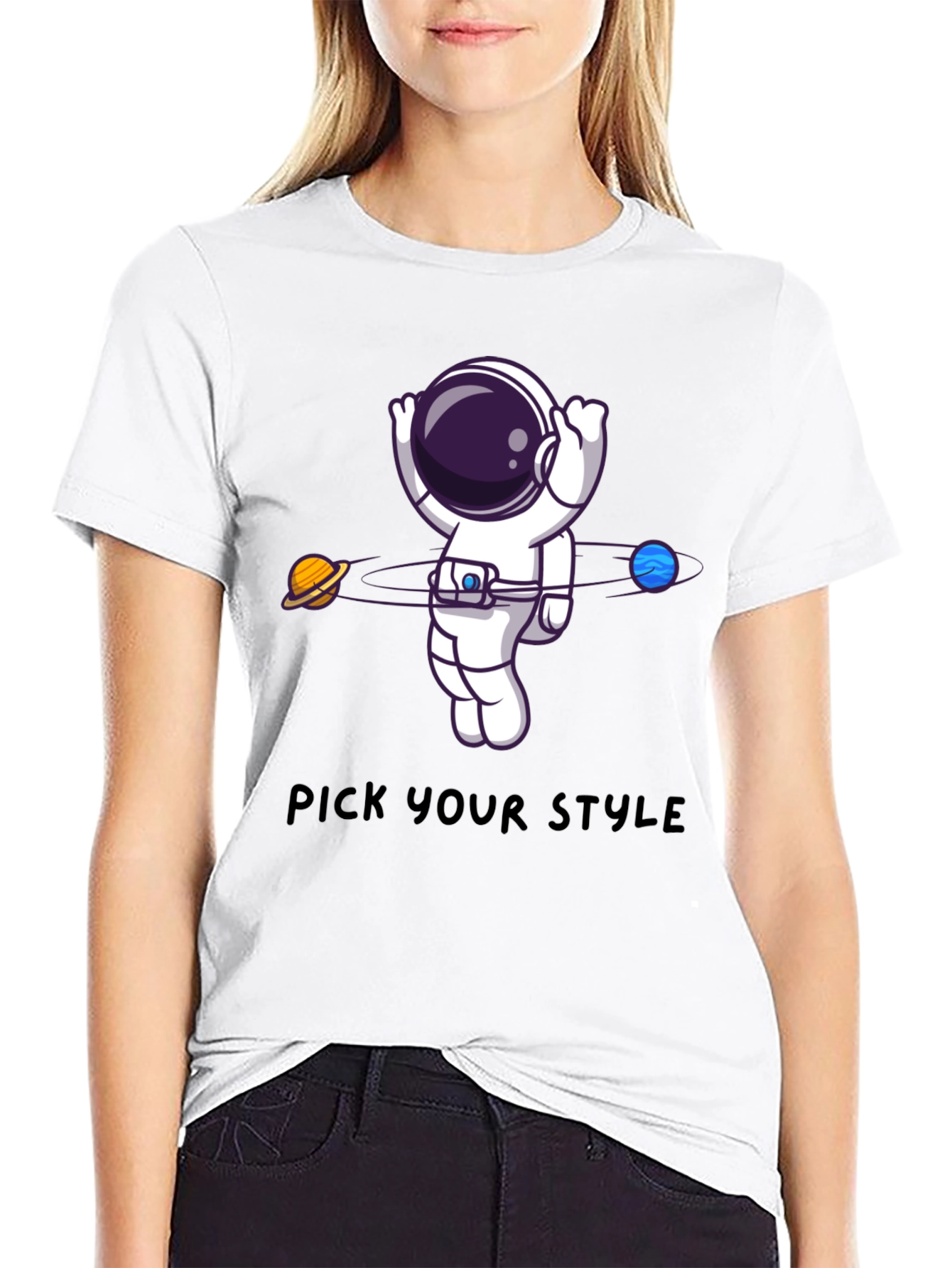 Astronaut Orbit Graphic Tee - Pick Your Style