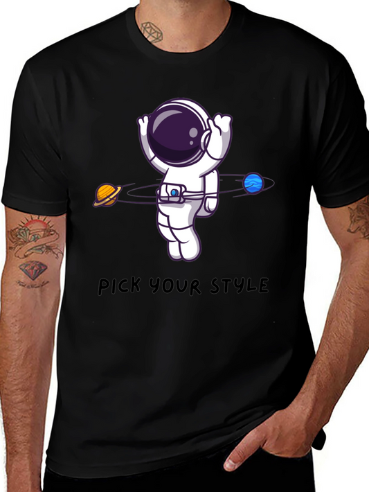 Astronaut Orbit Graphic Tee - Pick Your Style
