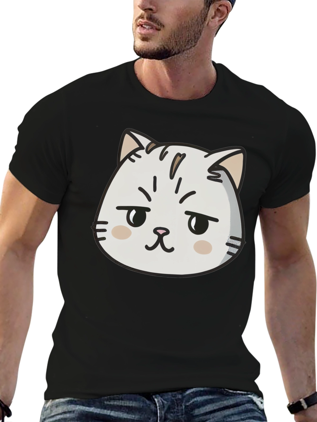 Grumpy Cat Graphic Tee - Mens Black T-Shirt
