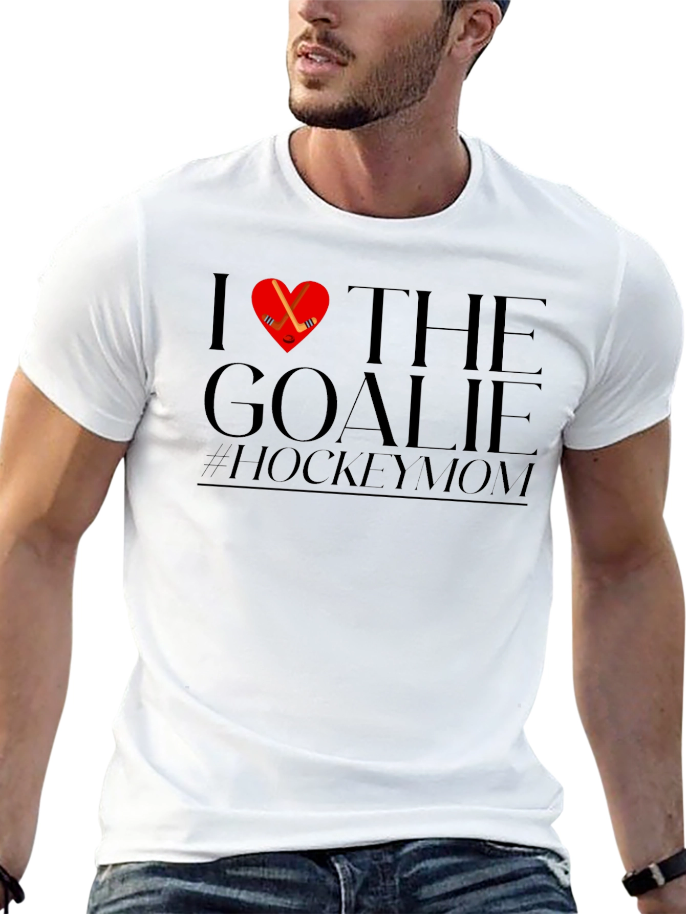 Hockey Mom T-Shirt - I Love The Goalie