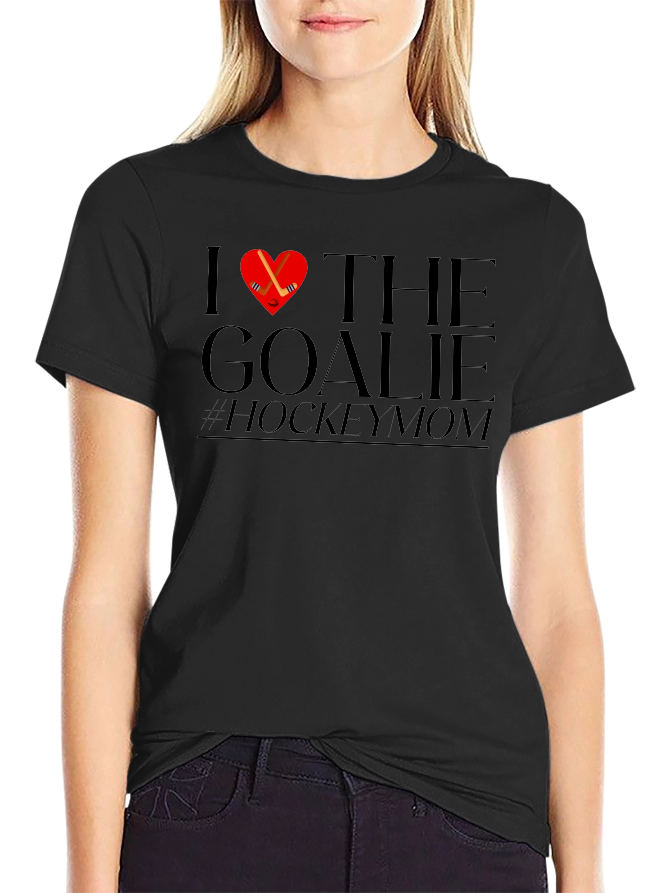 Hockey Mom T-Shirt - I Love The Goalie