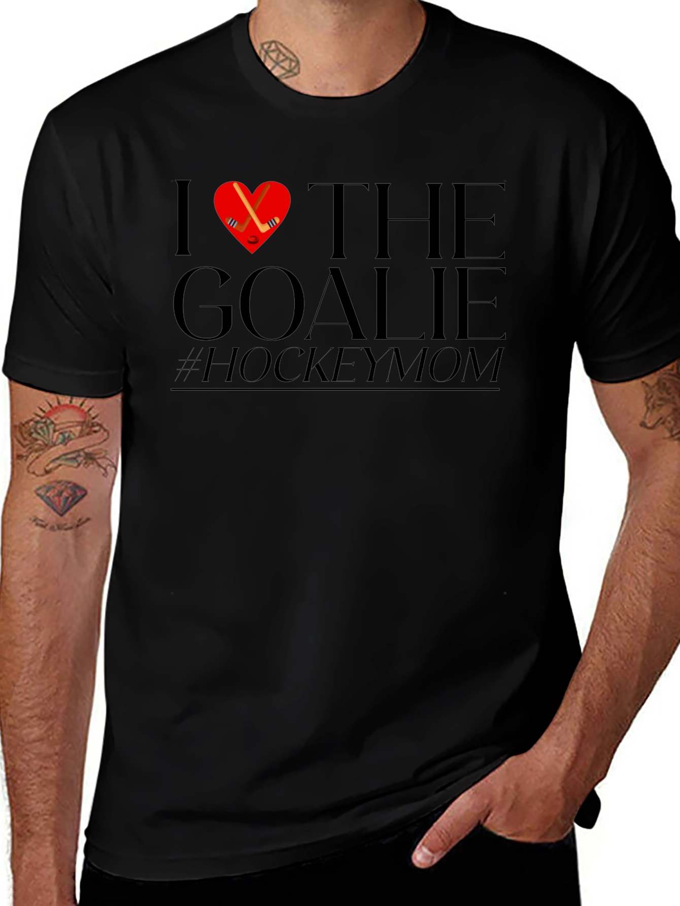 Hockey Mom T-Shirt - I Love The Goalie