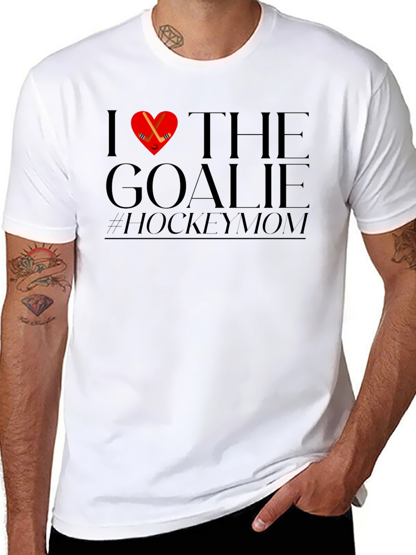 Hockey Mom T-Shirt - I Love The Goalie