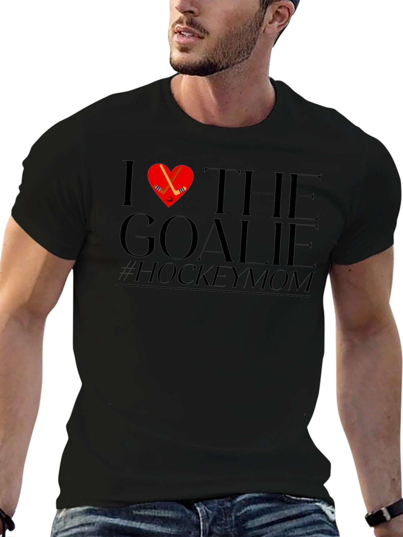Hockey Mom T-Shirt - I Love The Goalie