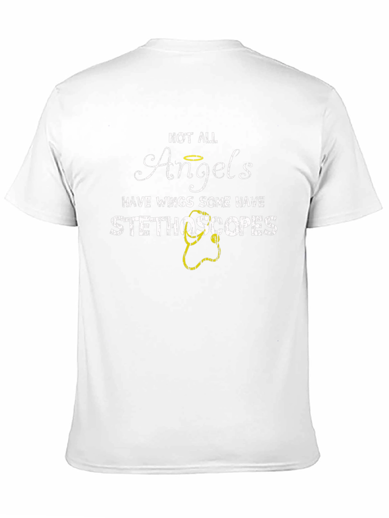 Not All Angels Stethoscope Graphic T-Shirt