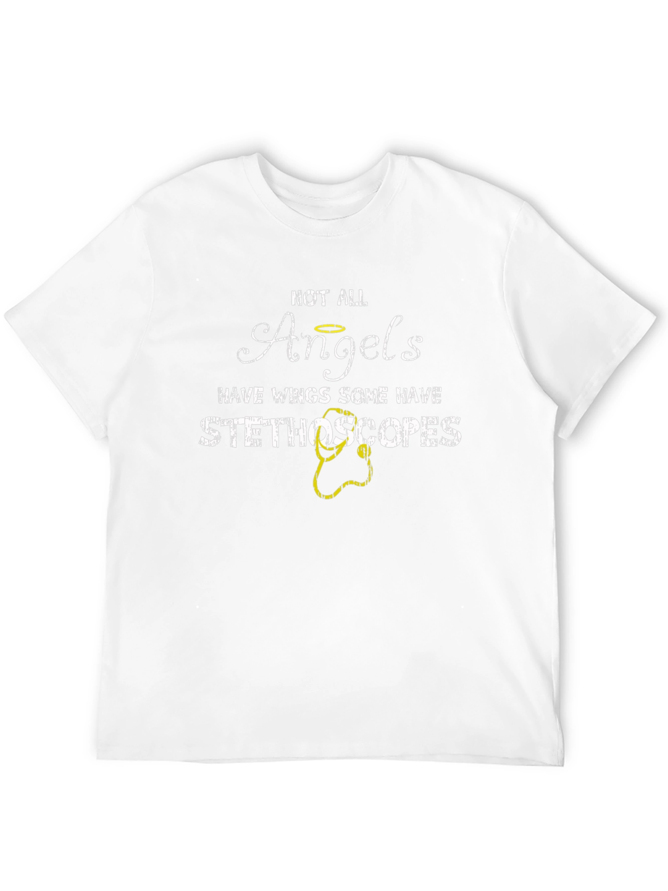 Not All Angels Stethoscope Graphic T-Shirt