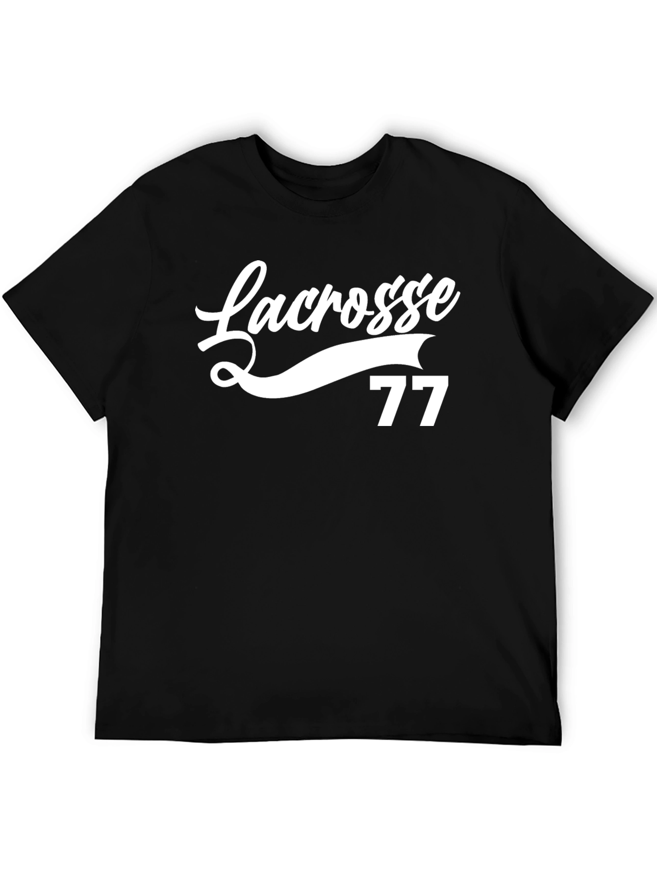 Lacrosse 77 Graphic Print Black T-Shirt