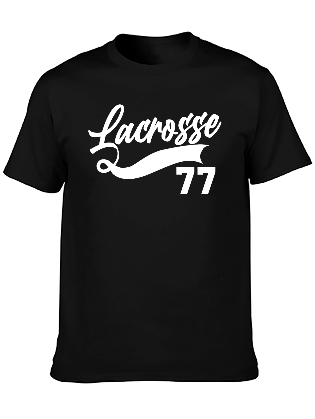 Lacrosse 77 Graphic Print Black T-Shirt