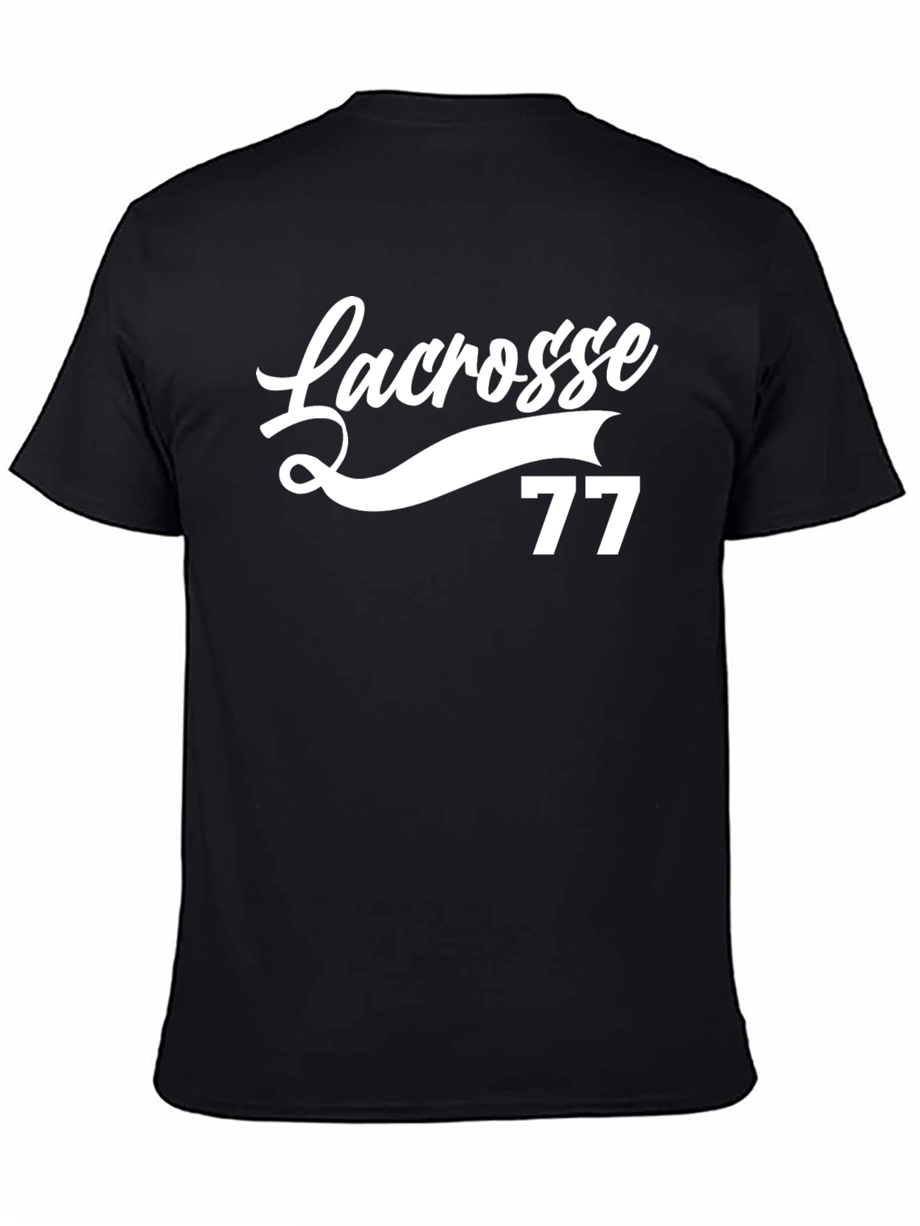Lacrosse 77 Graphic Print Black T-Shirt
