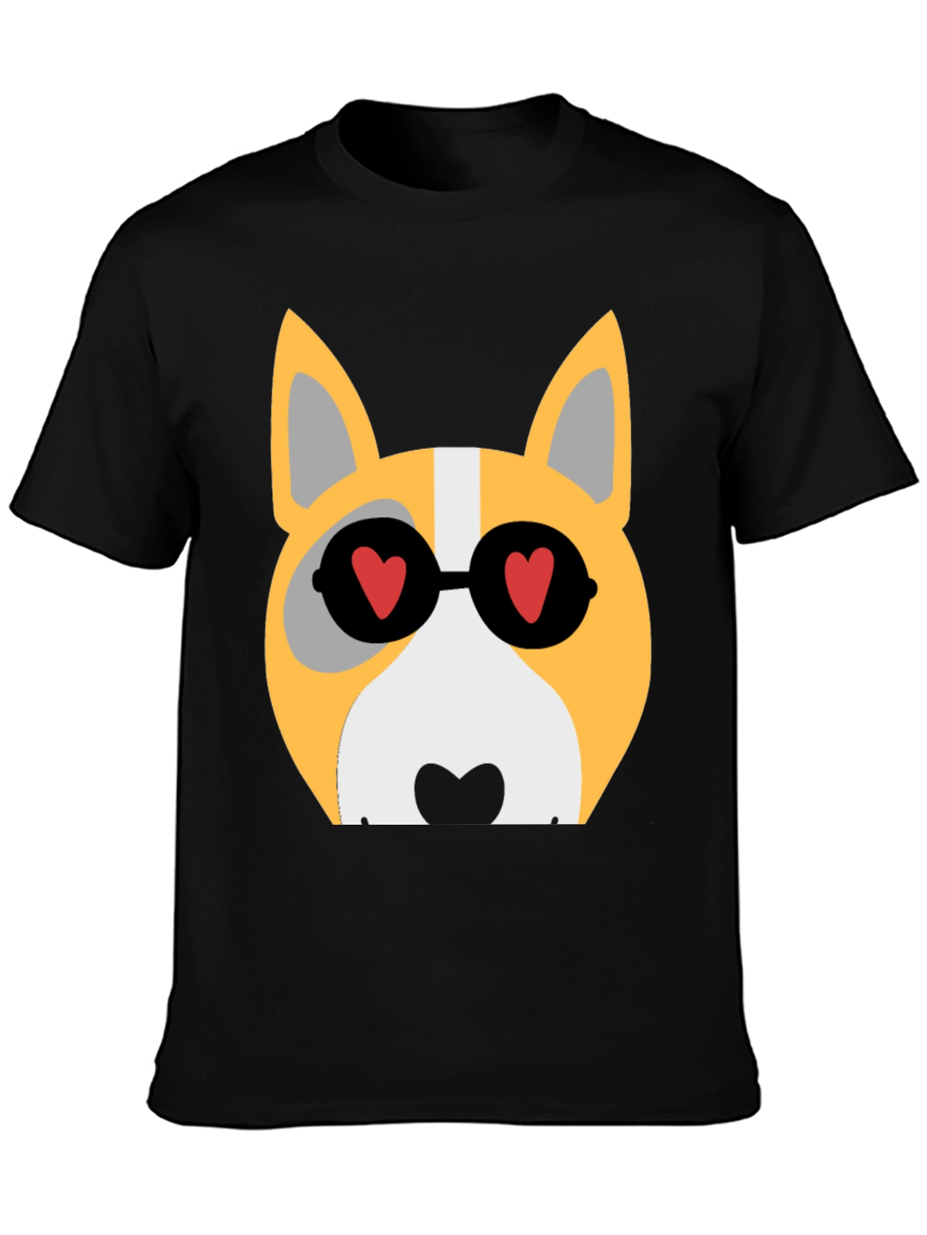 Cool Corgi in Heart Glasses T-Shirt