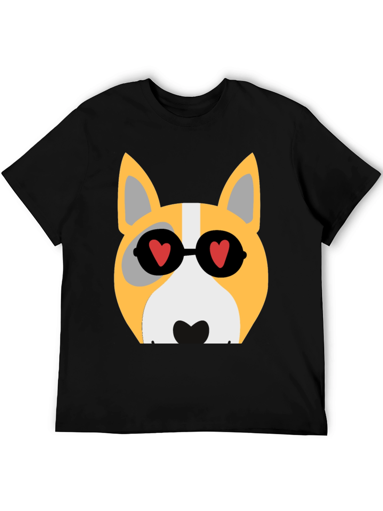 Cool Corgi in Heart Glasses T-Shirt