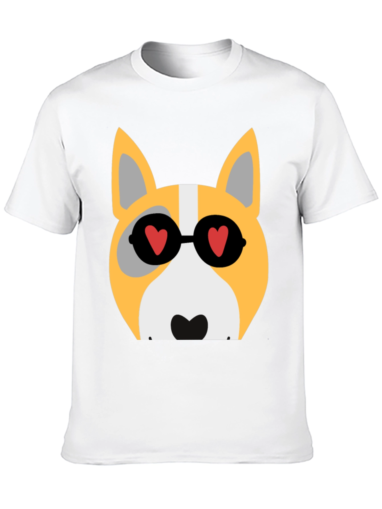 Cool Corgi in Heart Glasses T-Shirt