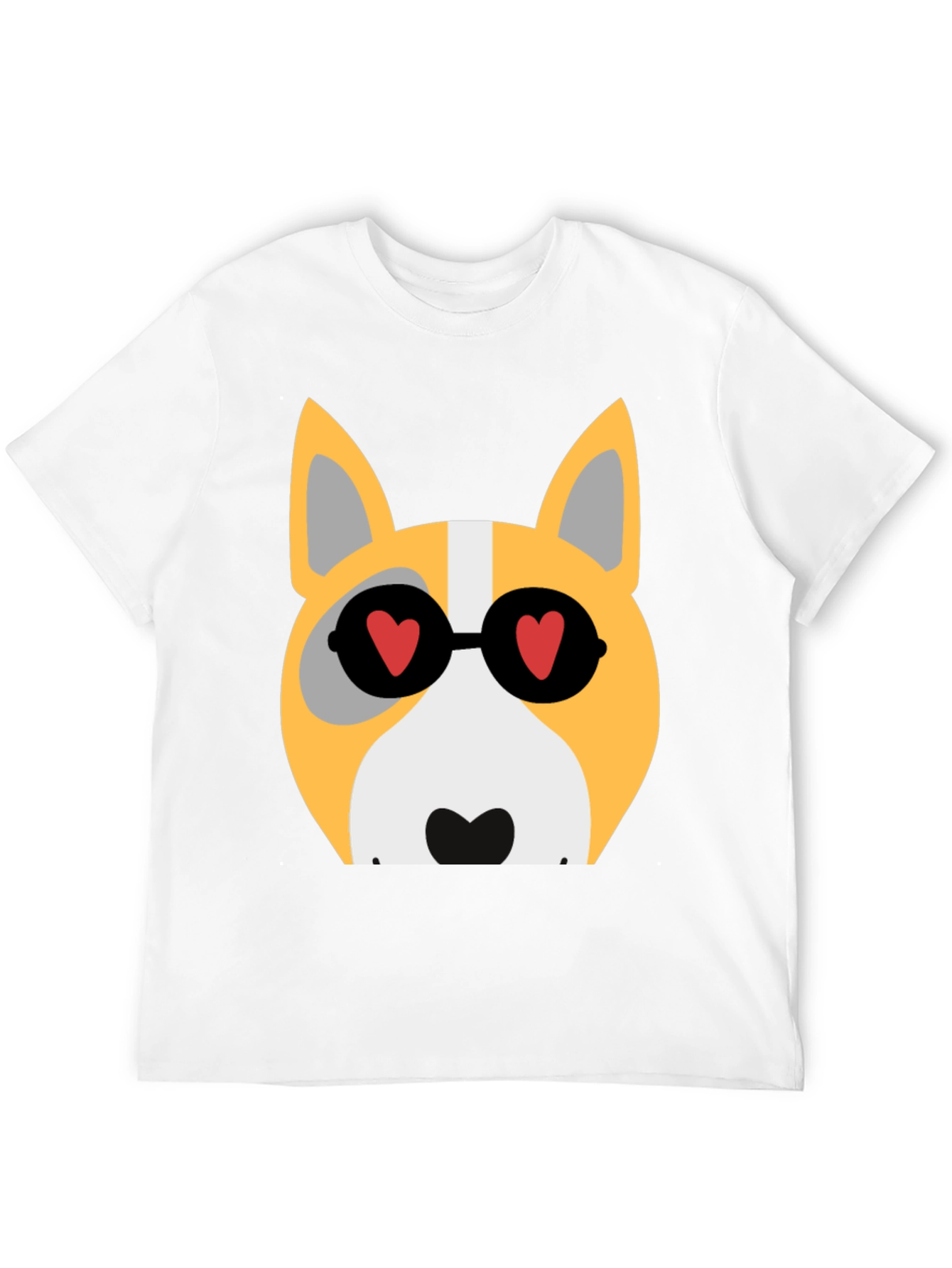 Cool Corgi in Heart Glasses T-Shirt