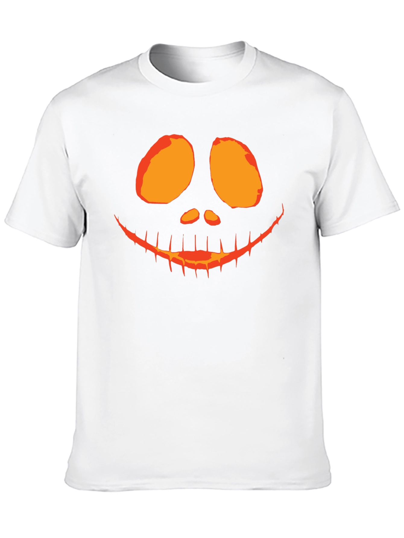 Spooky Pumpkin Face Graphic Tee - Halloween Shirt