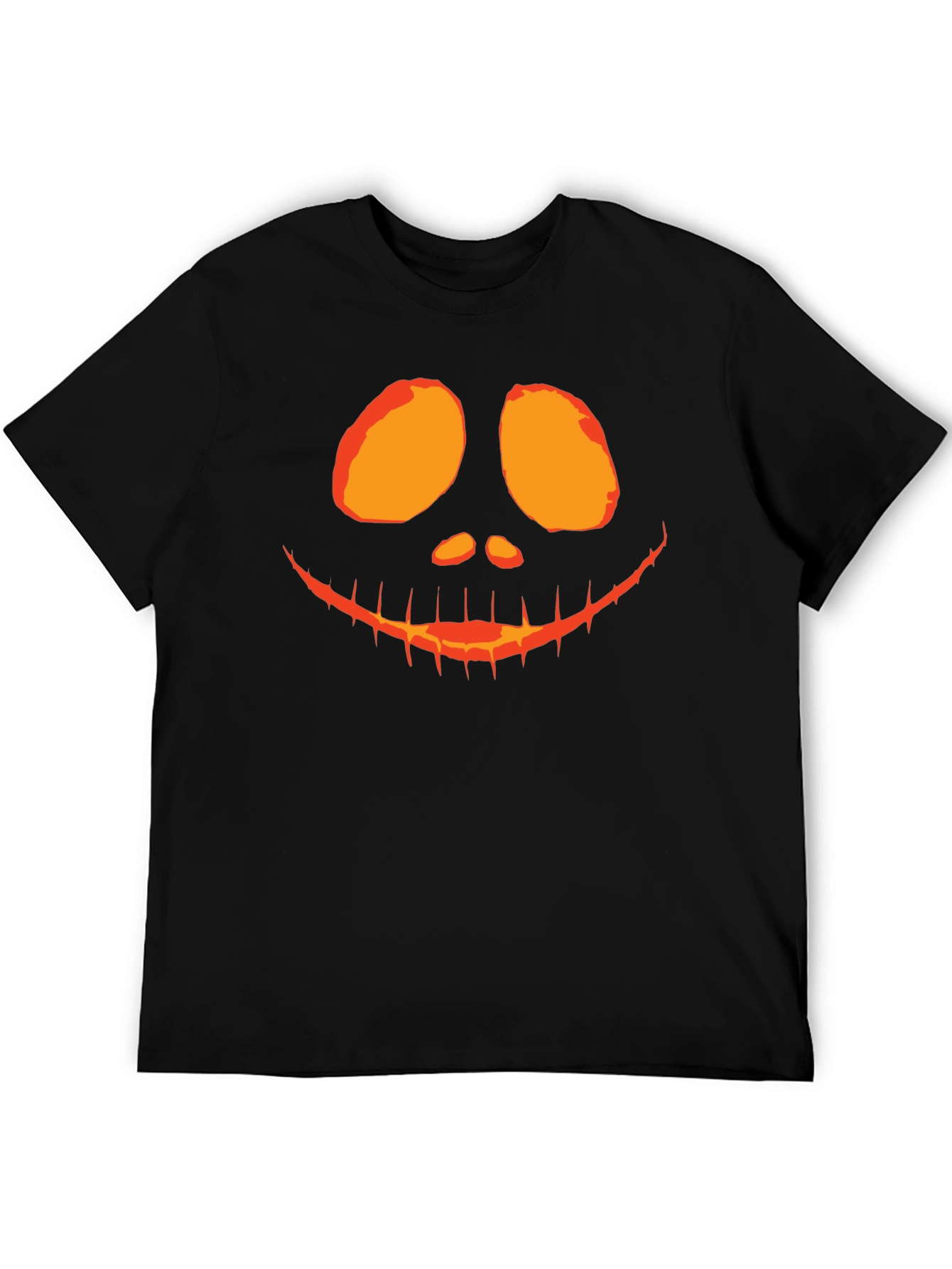 Spooky Pumpkin Face Graphic Tee - Halloween Shirt