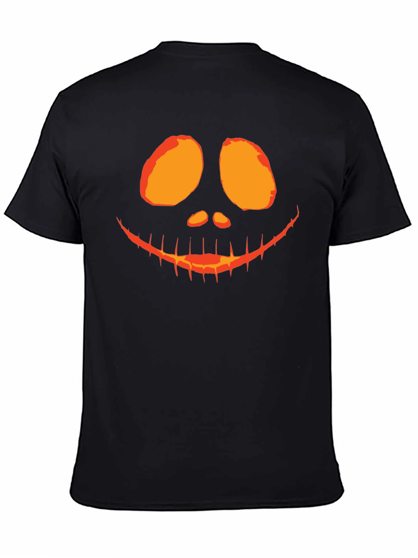 Spooky Pumpkin Face Graphic Tee - Halloween Shirt