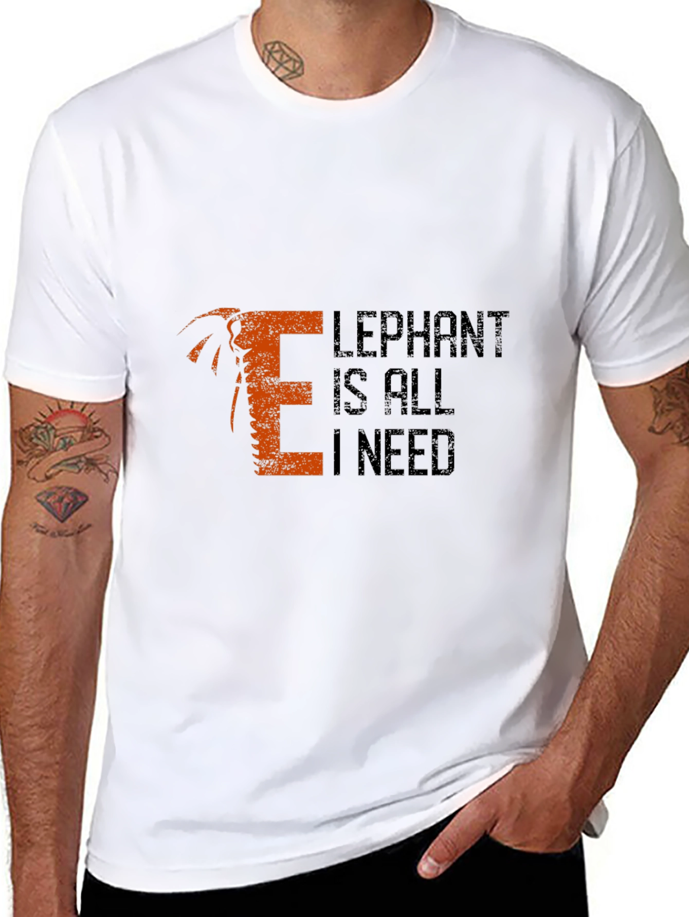 Elephant Is All I Need Mens T-Shirt