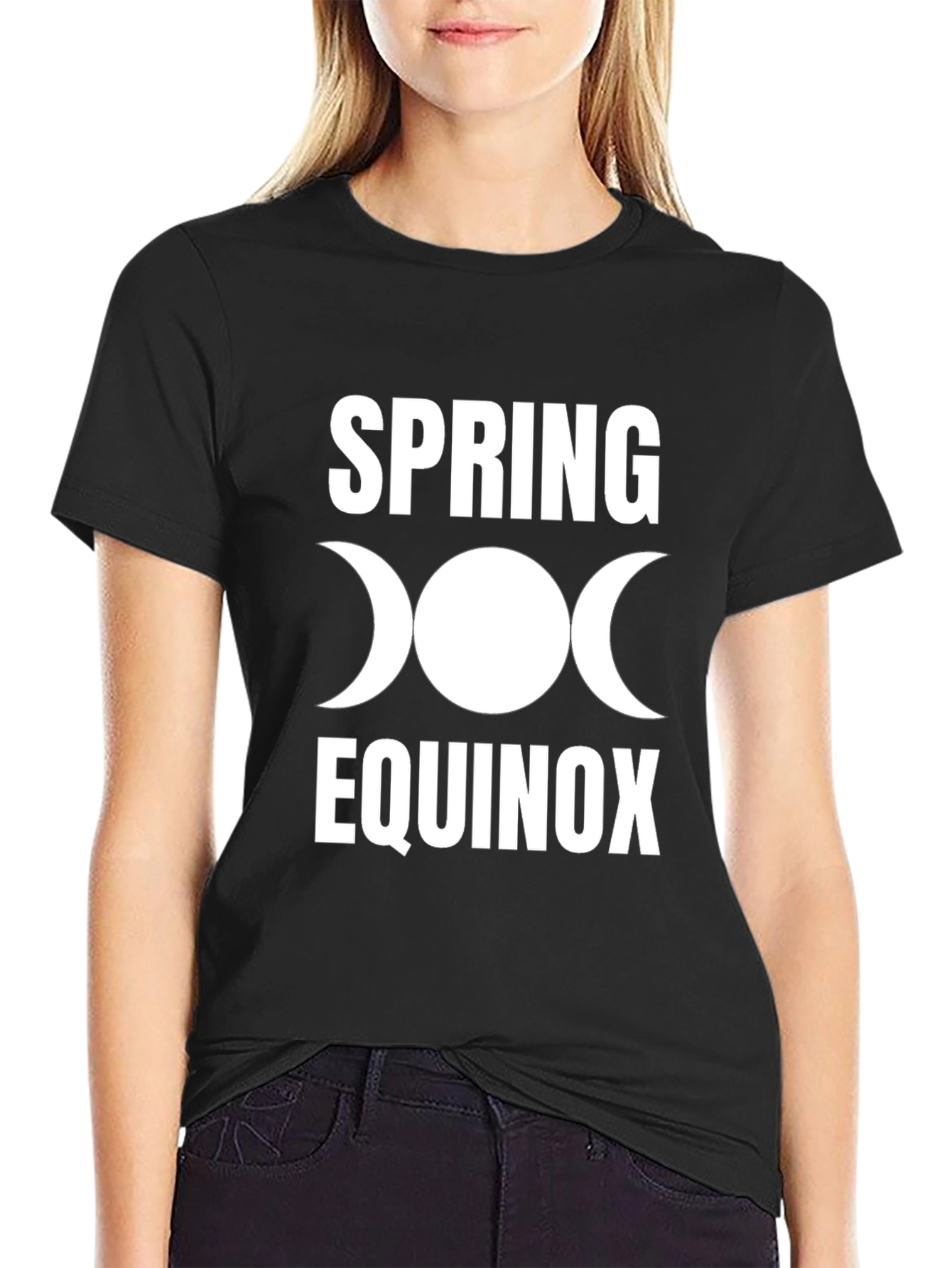 Spring Equinox T-Shirt - Wiccan Triple Moon Goddess Shirt