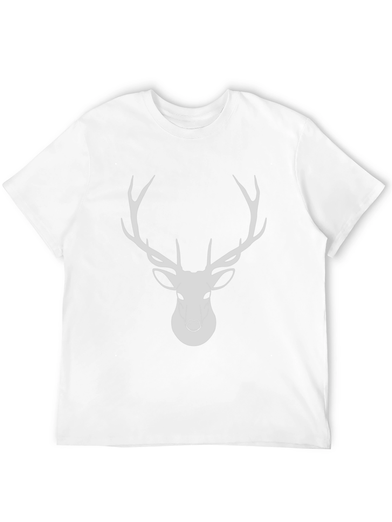 Black Deer Graphic Tee - Modern Wildlife Design