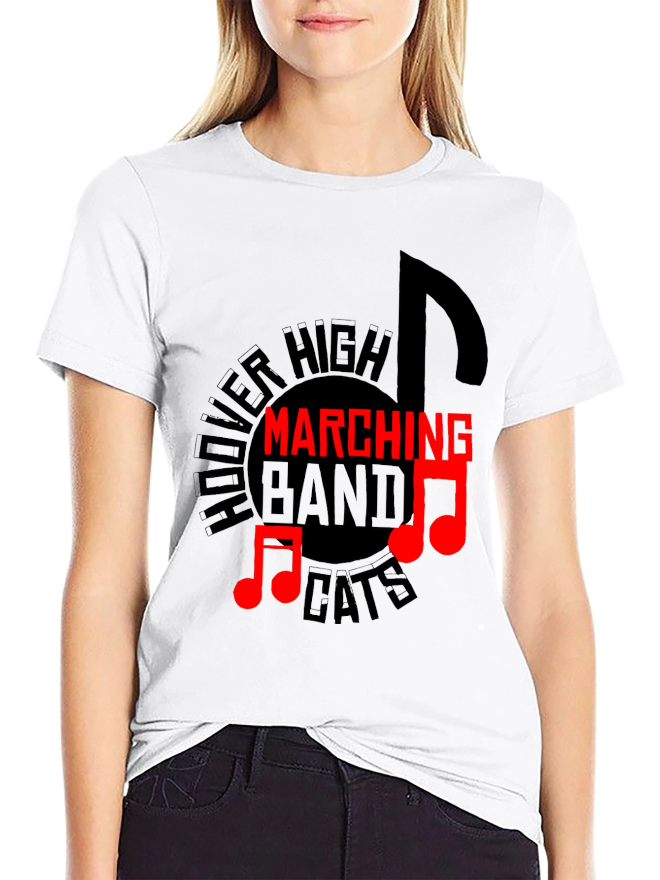 Hoover High Marching Band Cats Black T-Shirt