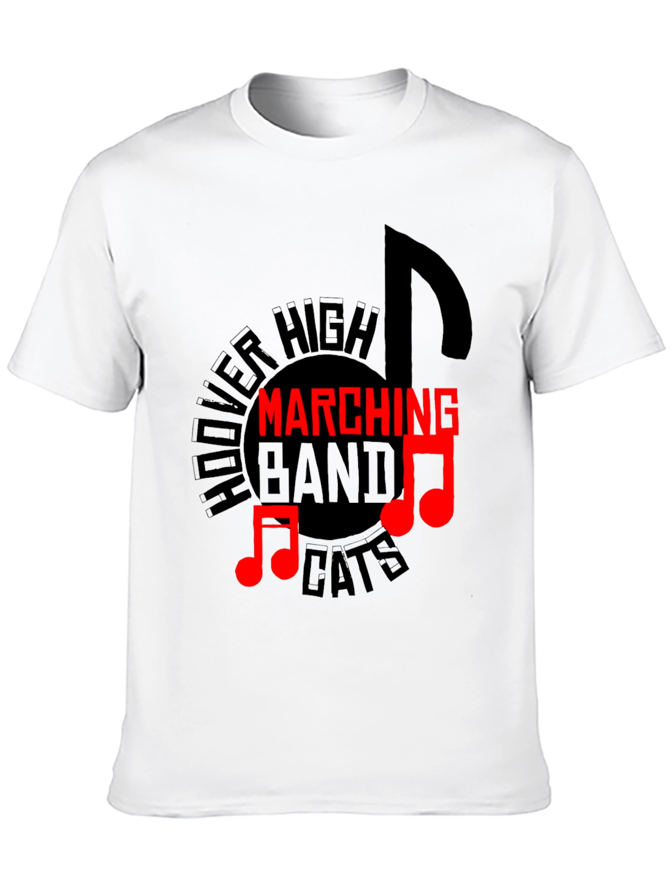 Hoover High Marching Band Cats Black T-Shirt