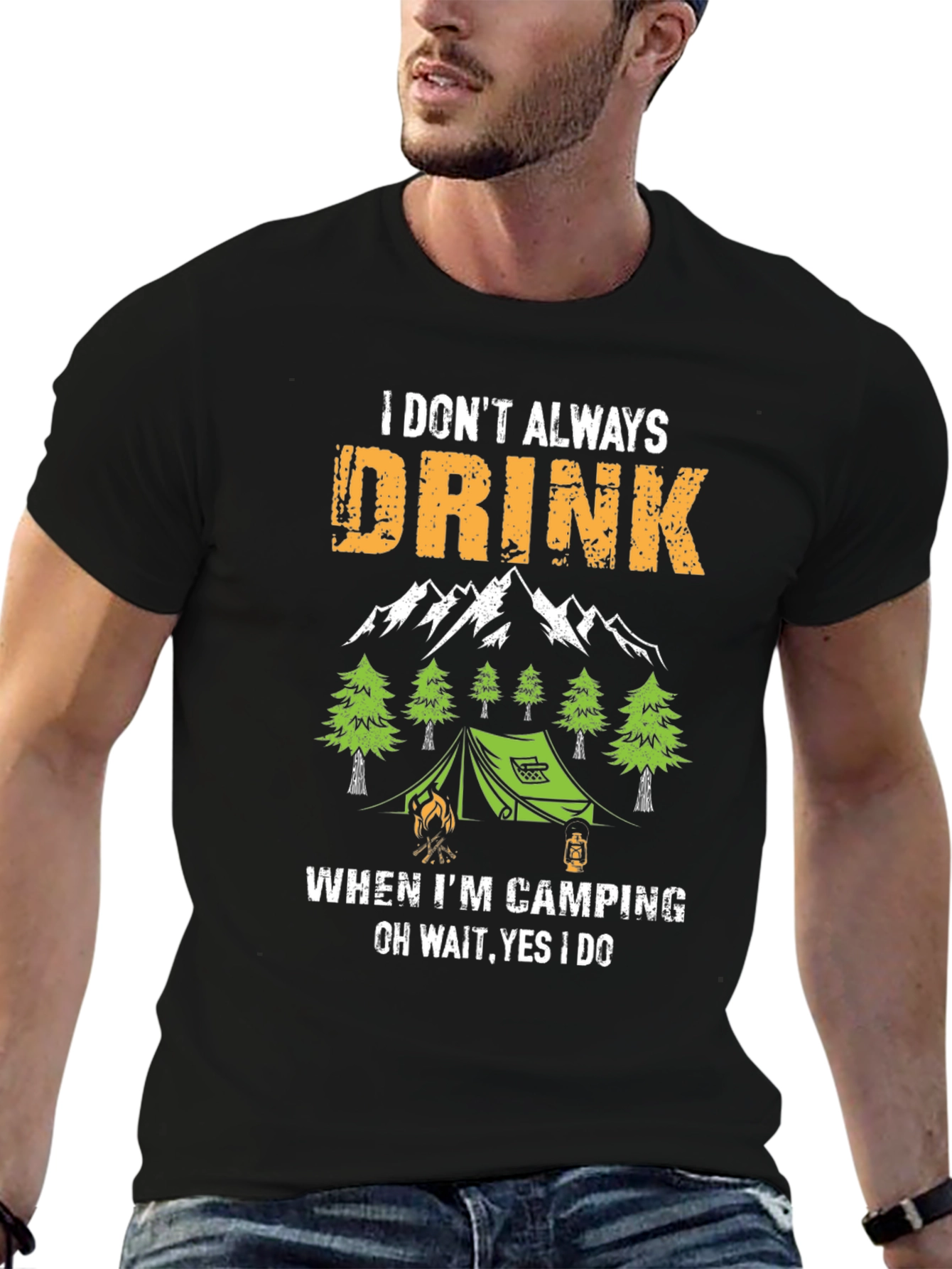 Funny Camping & Drinking T-Shirt