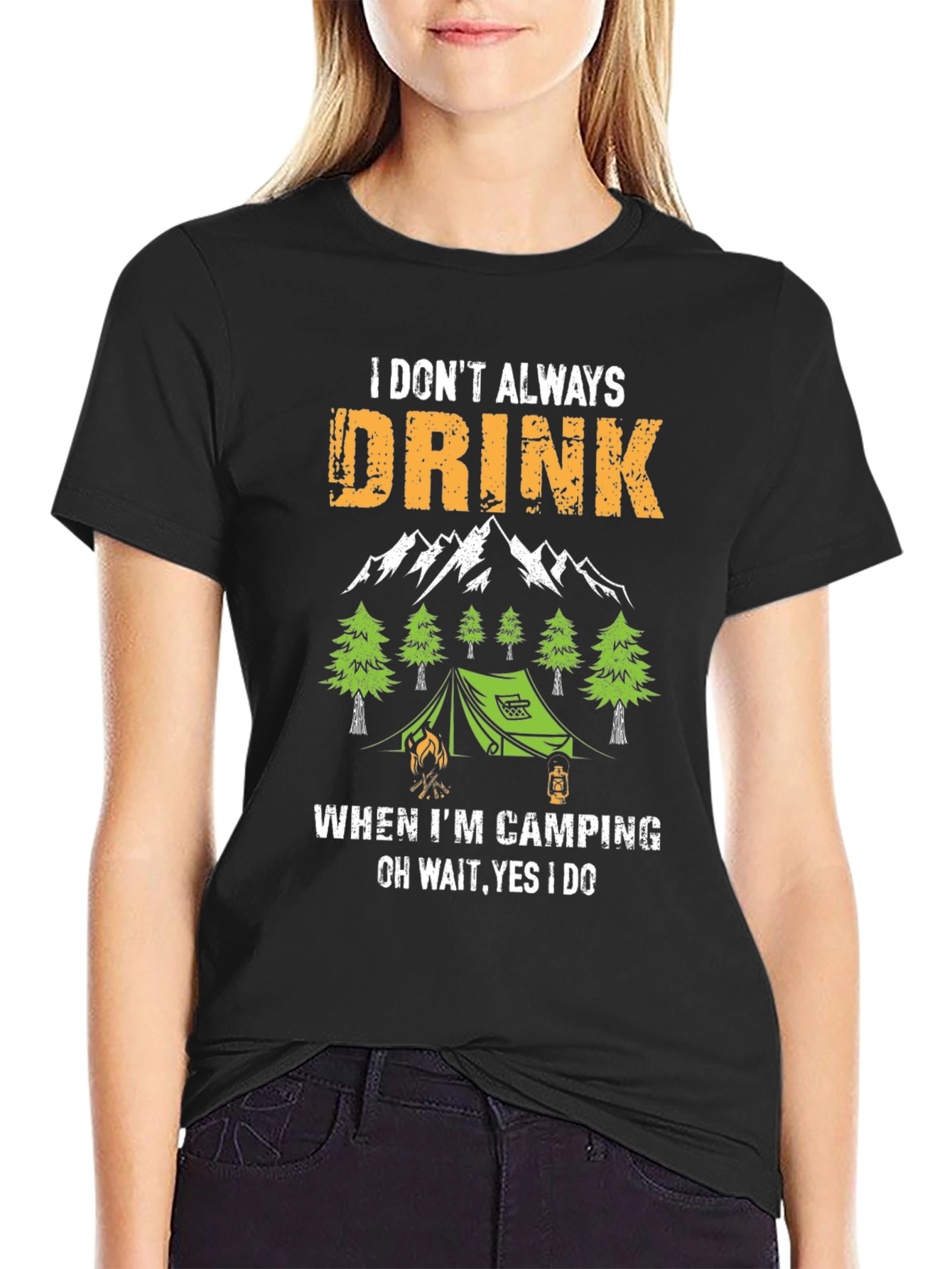 Funny Camping & Drinking T-Shirt