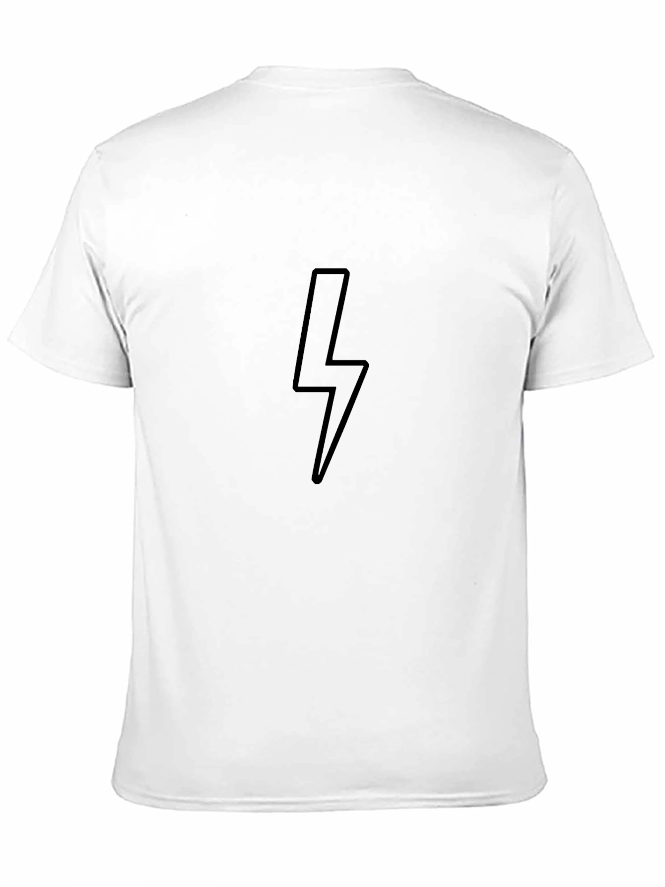 Black T-Shirt with Lightning Bolt Design