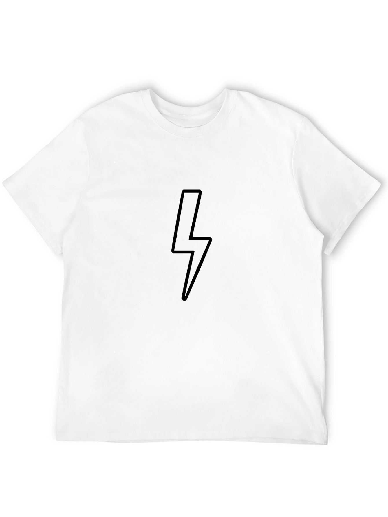 Black T-Shirt with Lightning Bolt Design