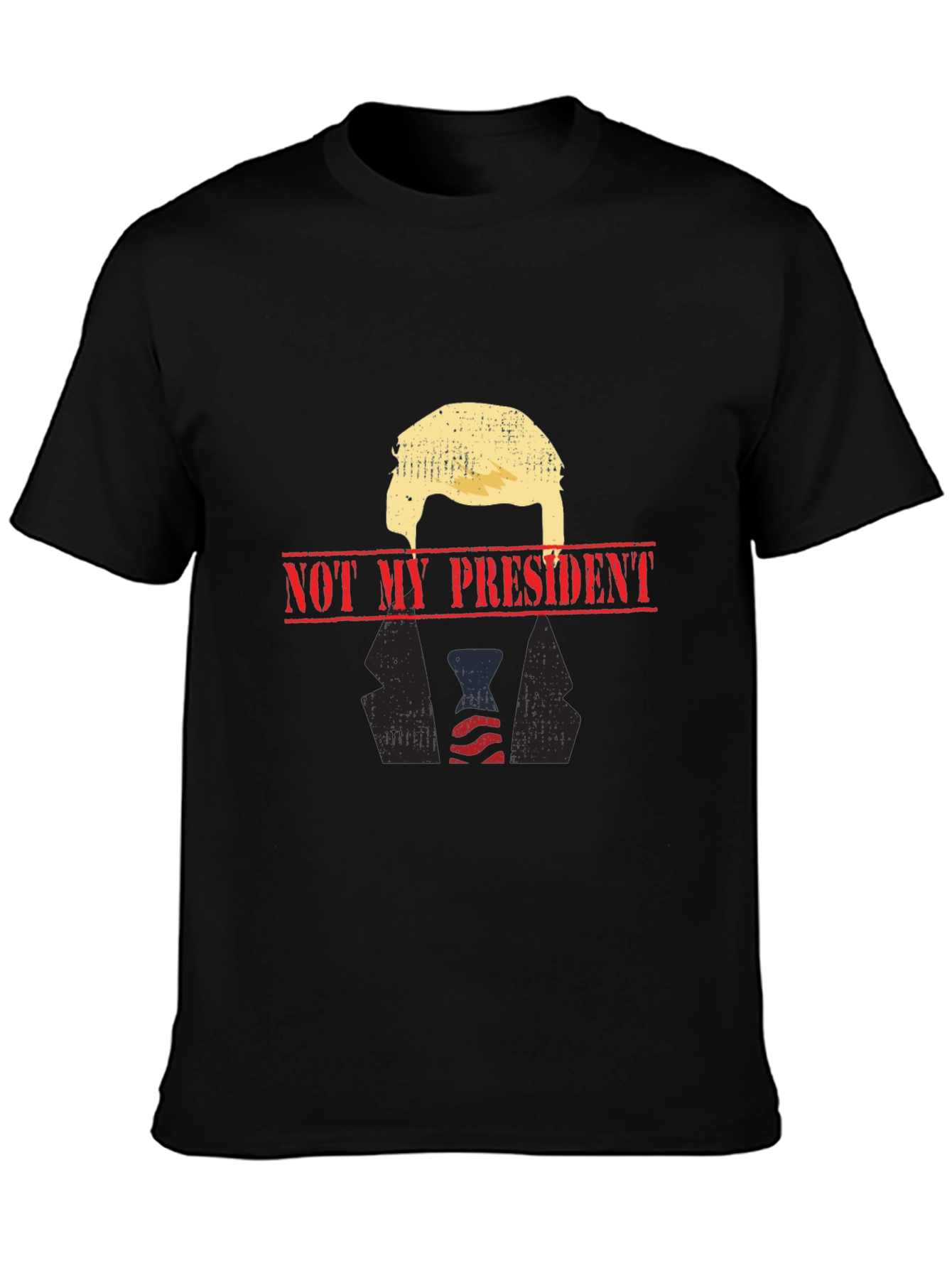 Not My President Graphic Tee - Black Political T-Shirt