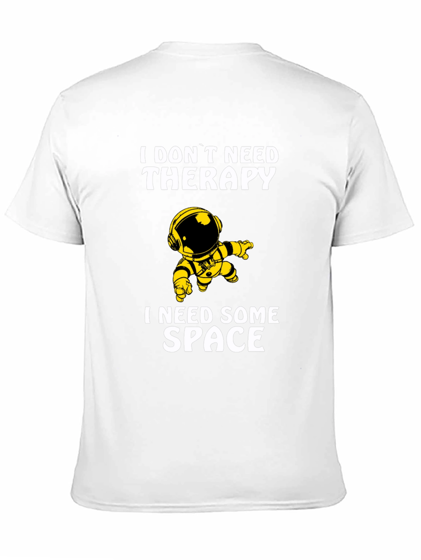 Space Therapy Humor Black Graphic T-Shirt