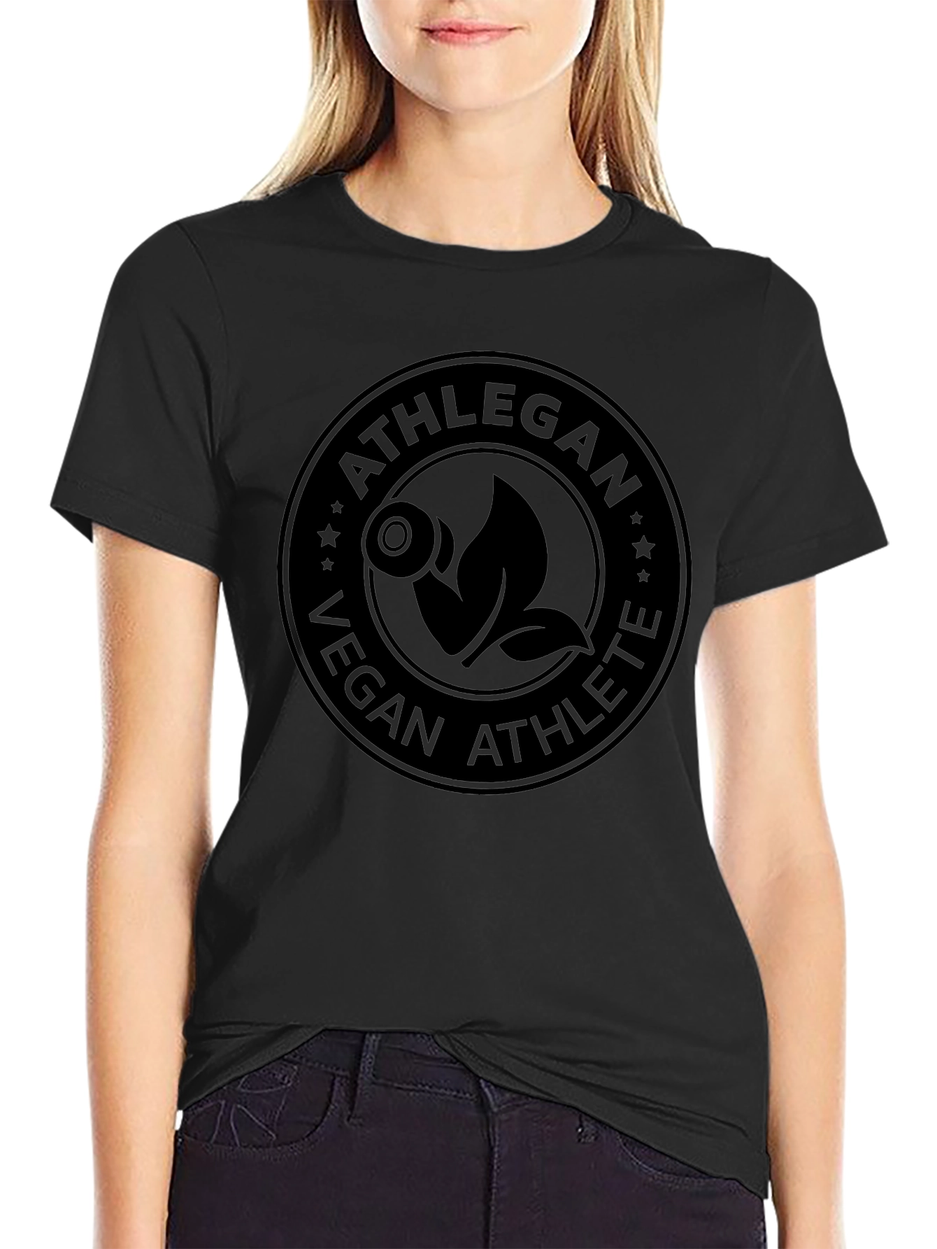 Athlegan Vegan Athlete Black T-Shirt