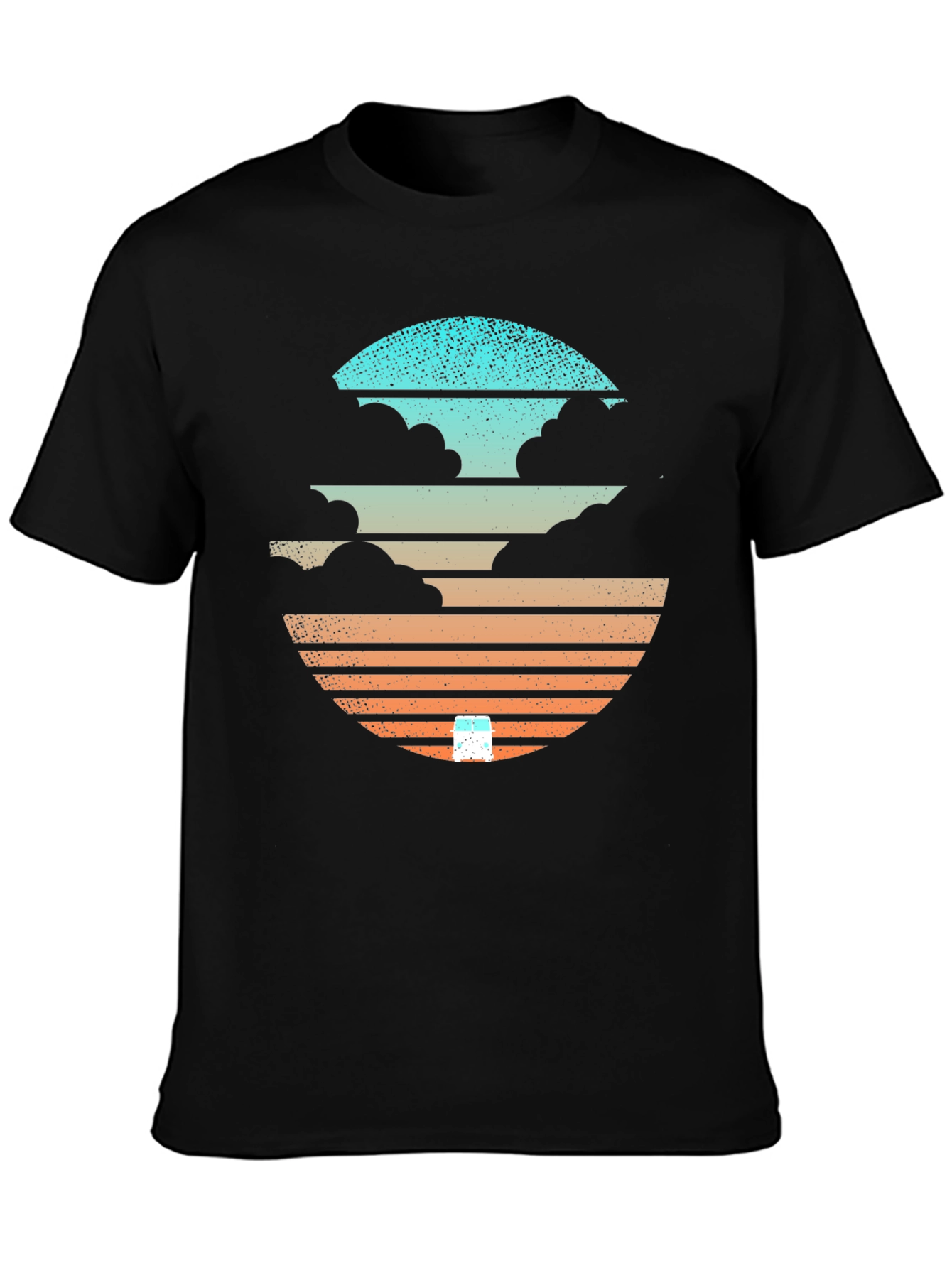 Sunset Cloud Graphic Tee - Cool Retro Design