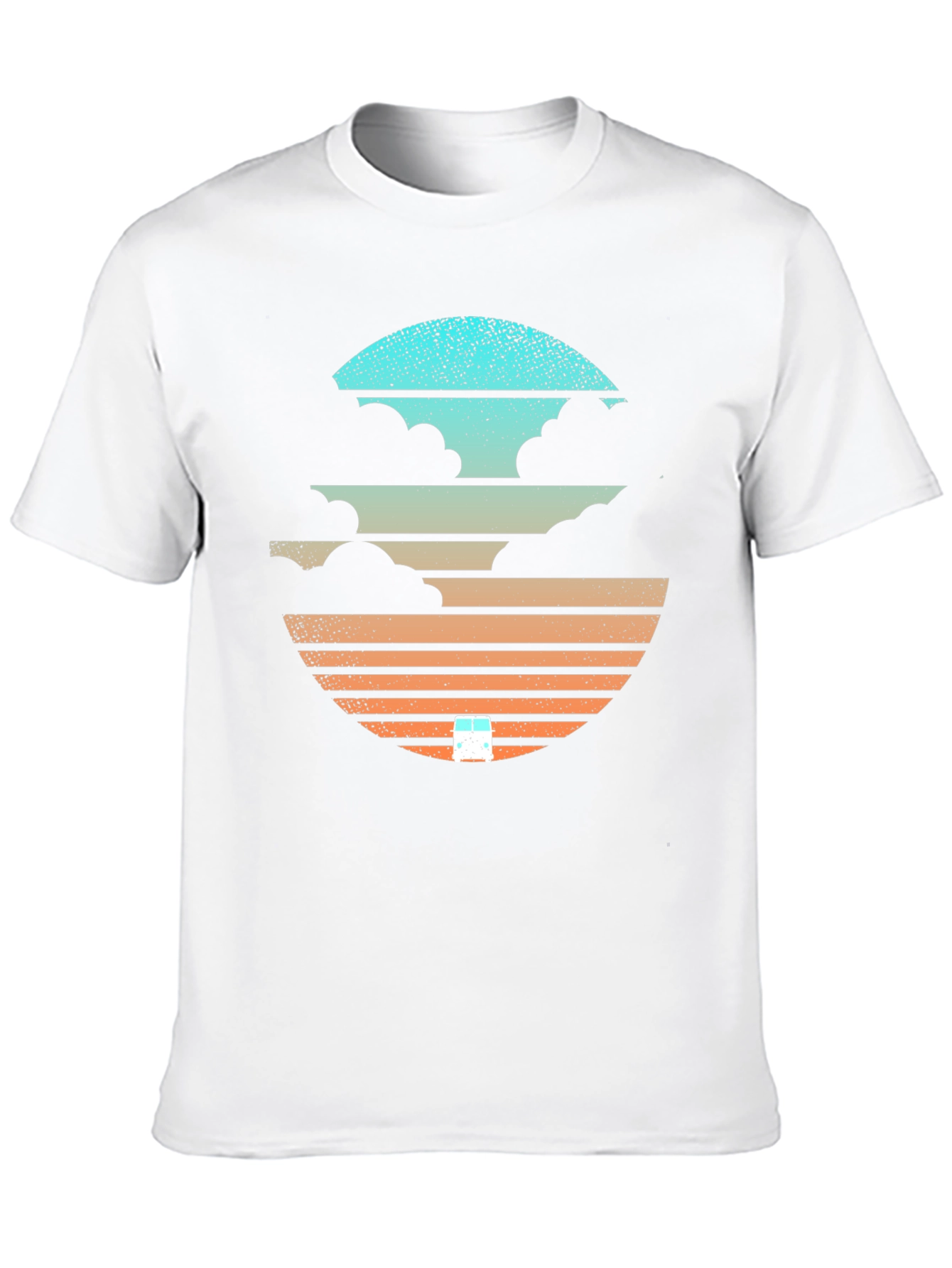 Sunset Cloud Graphic Tee - Cool Retro Design