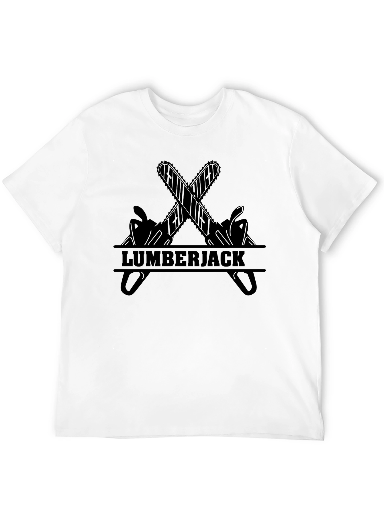 Lumberjack Chainsaw Graphic T-Shirt - Black