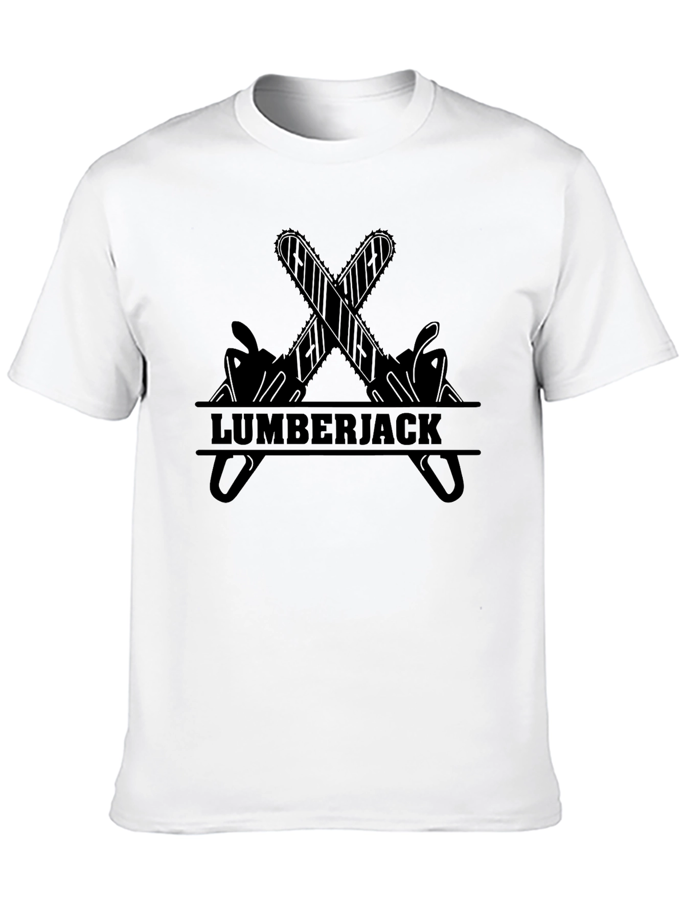 Lumberjack Chainsaw Graphic T-Shirt - Black