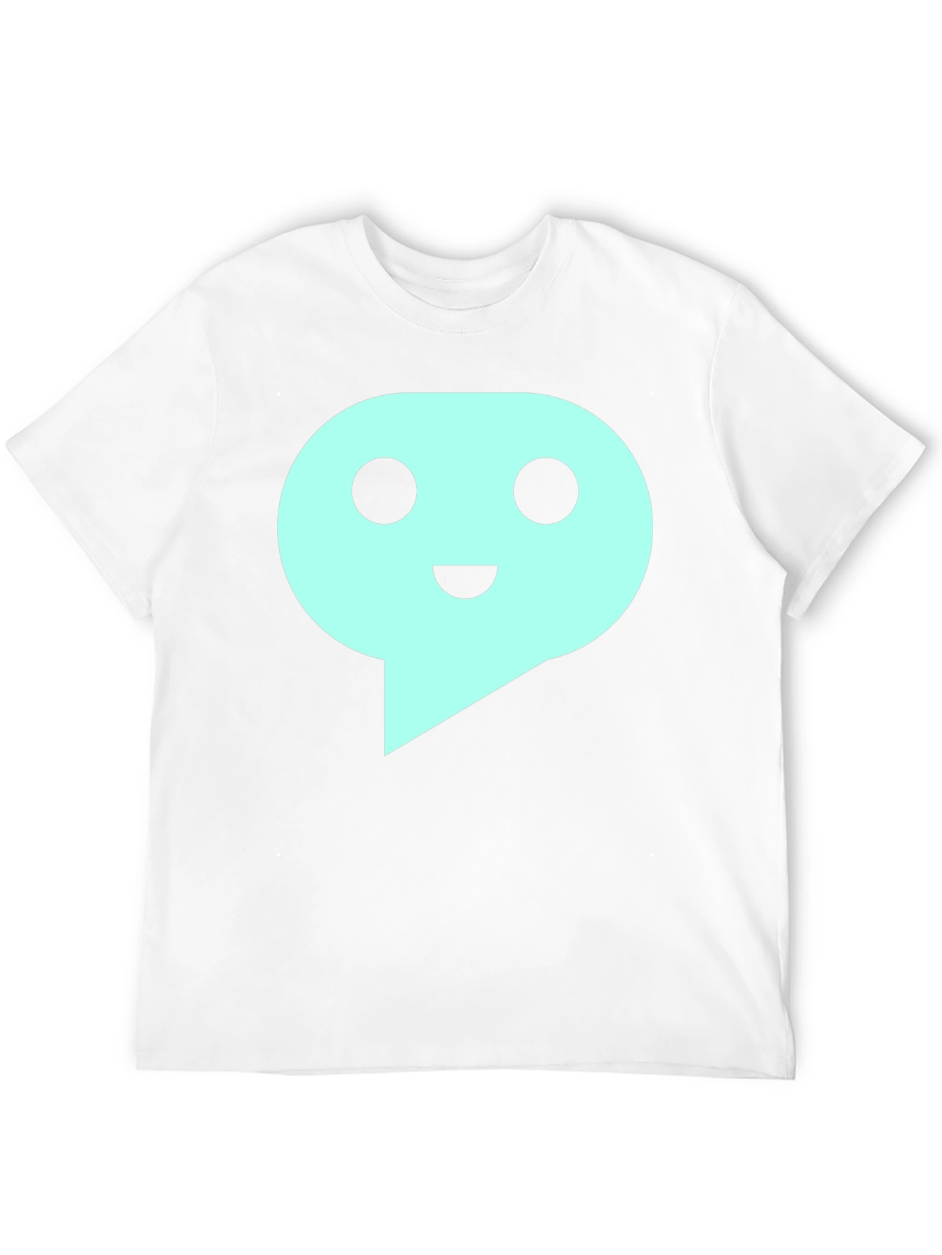 Mens Black T-Shirt with Teal Speech Bubble Graphic