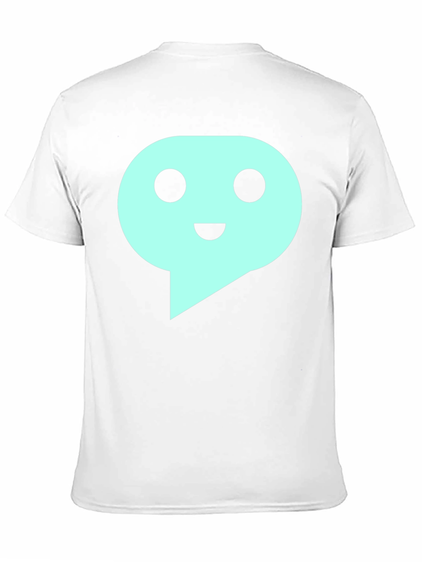 Mens Black T-Shirt with Teal Speech Bubble Graphic