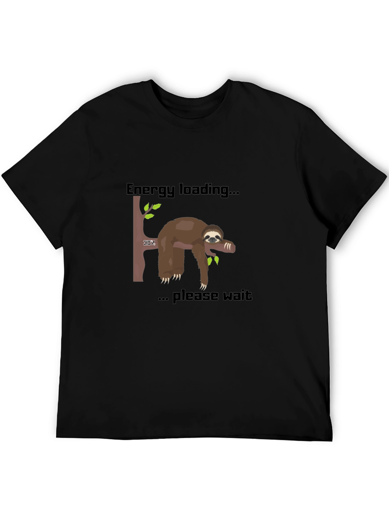Energy Loading Sloth T-Shirt - Funny Graphic Tee