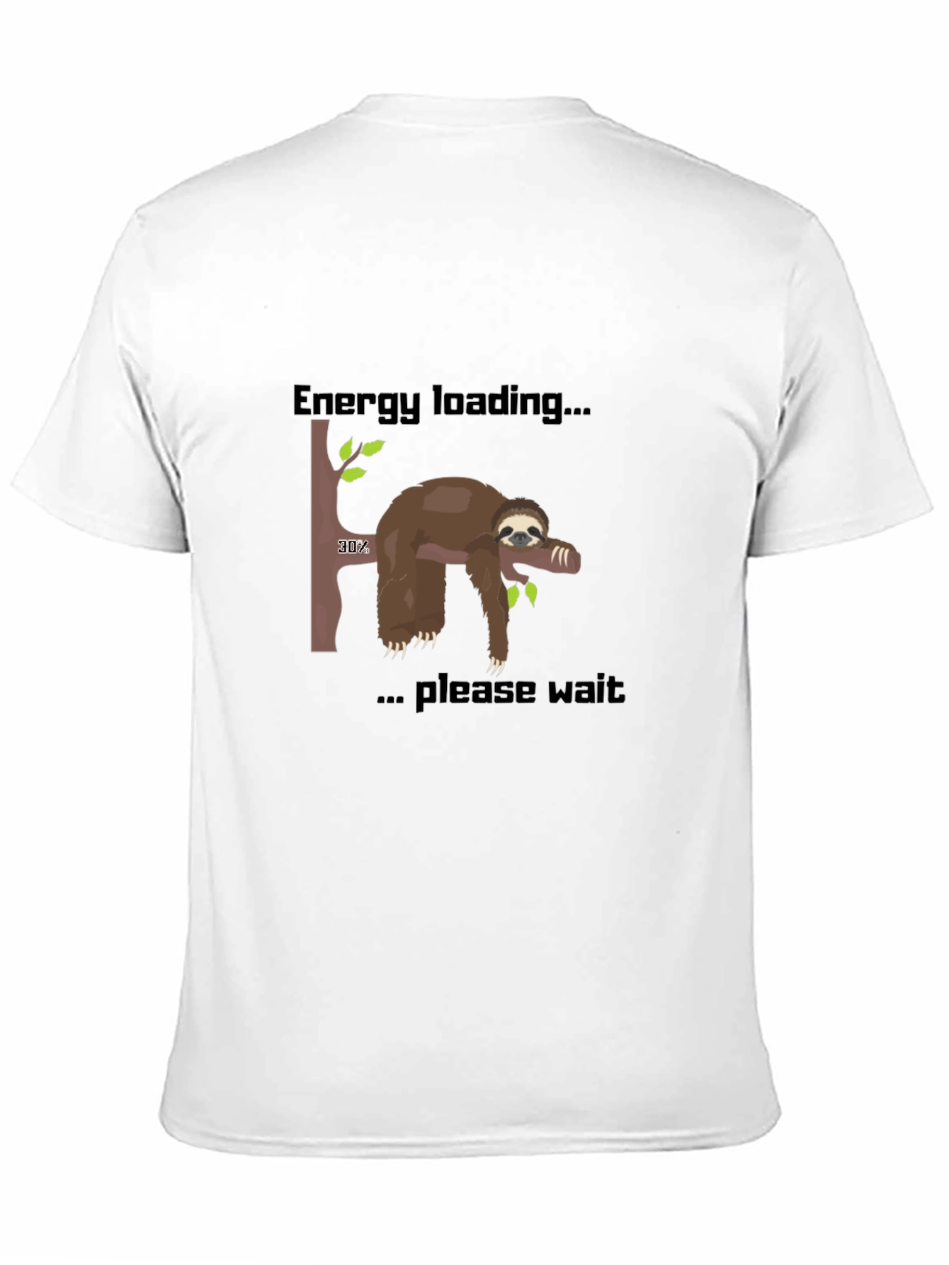Energy Loading Sloth T-Shirt - Funny Graphic Tee