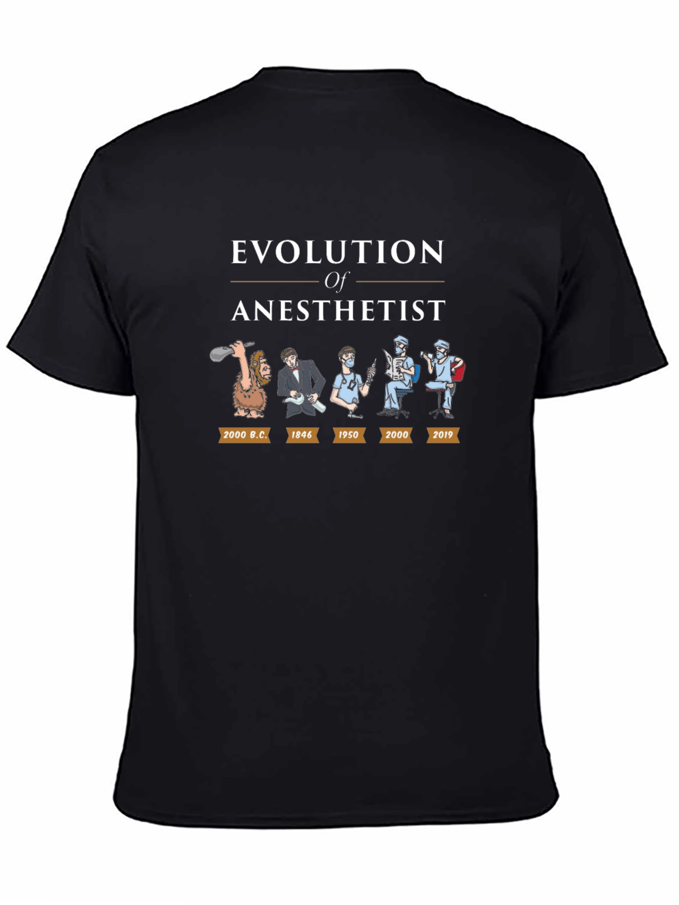 Evolution of Anesthetist Graphic Tee - Black