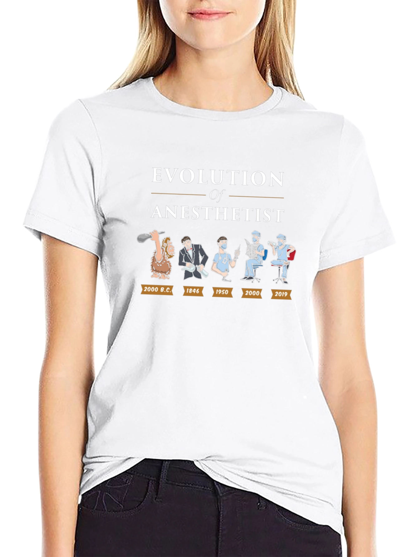 Evolution of Anesthetist Graphic Tee - Black