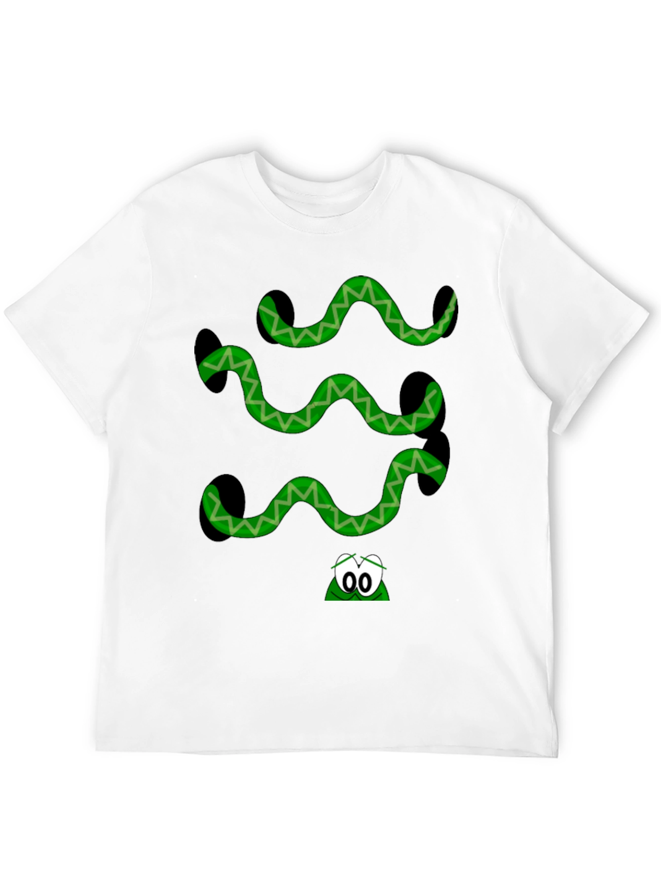 Green Snake Graphic Black T-Shirt