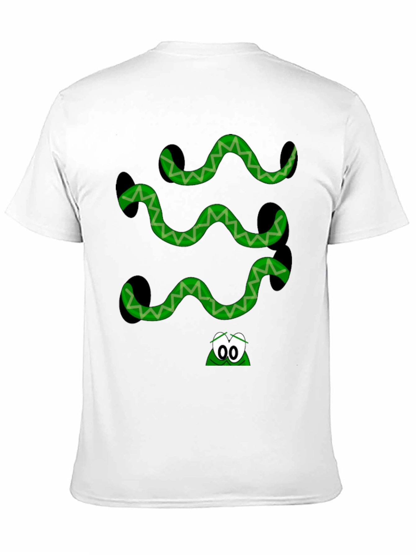 Green Snake Graphic Black T-Shirt