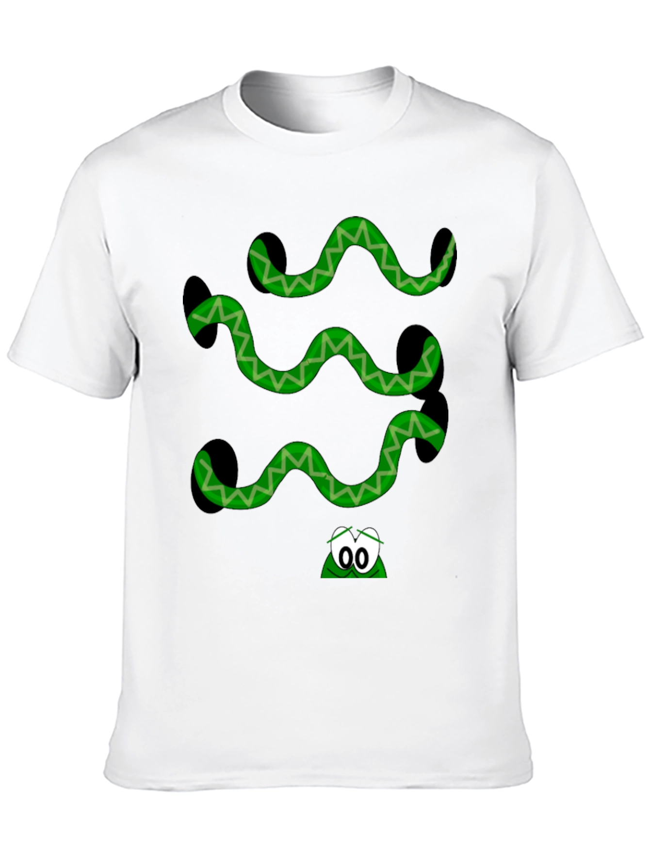 Green Snake Graphic Black T-Shirt